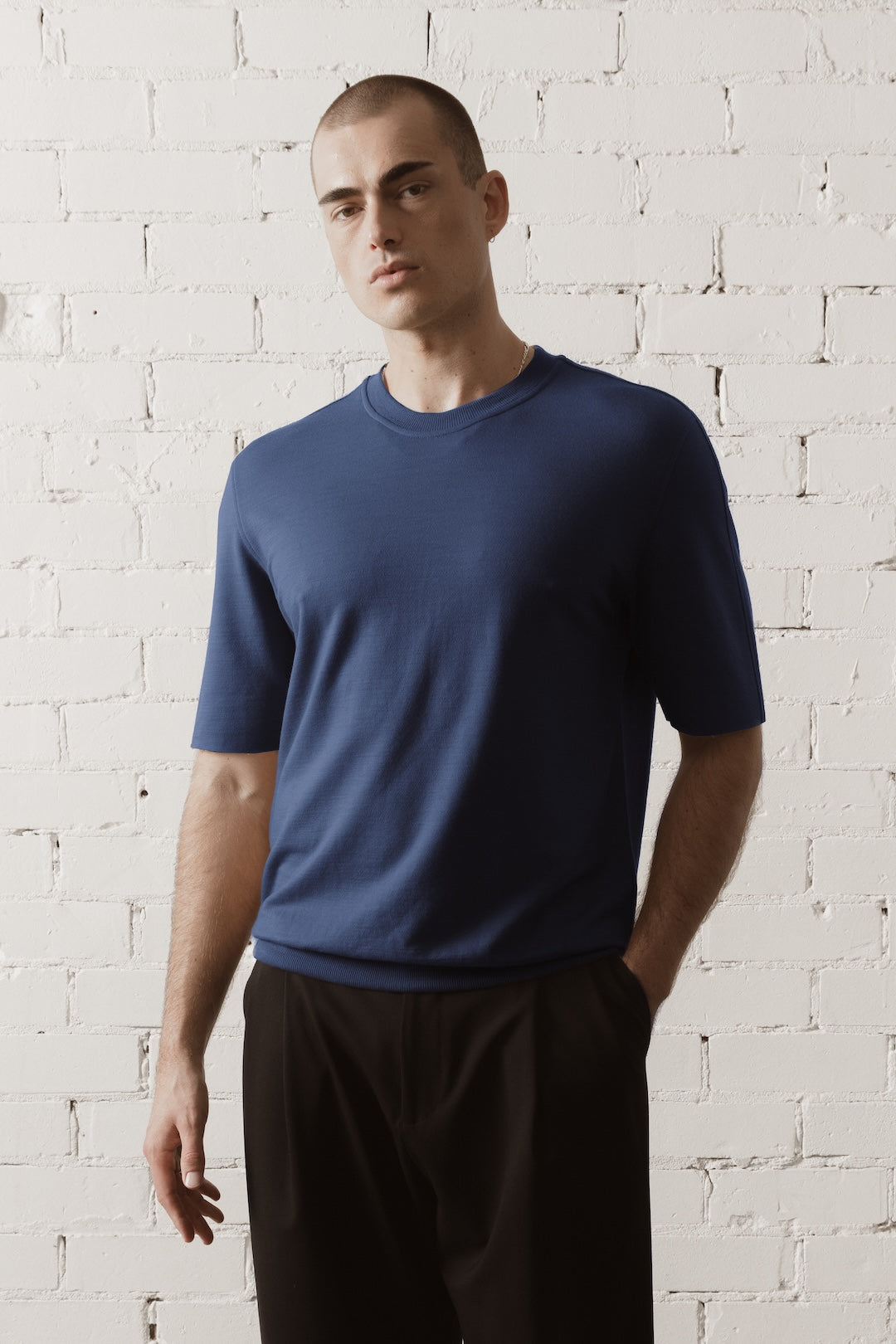 Men’s Short Sleeve Merino Sweatshirt - Deep Klein