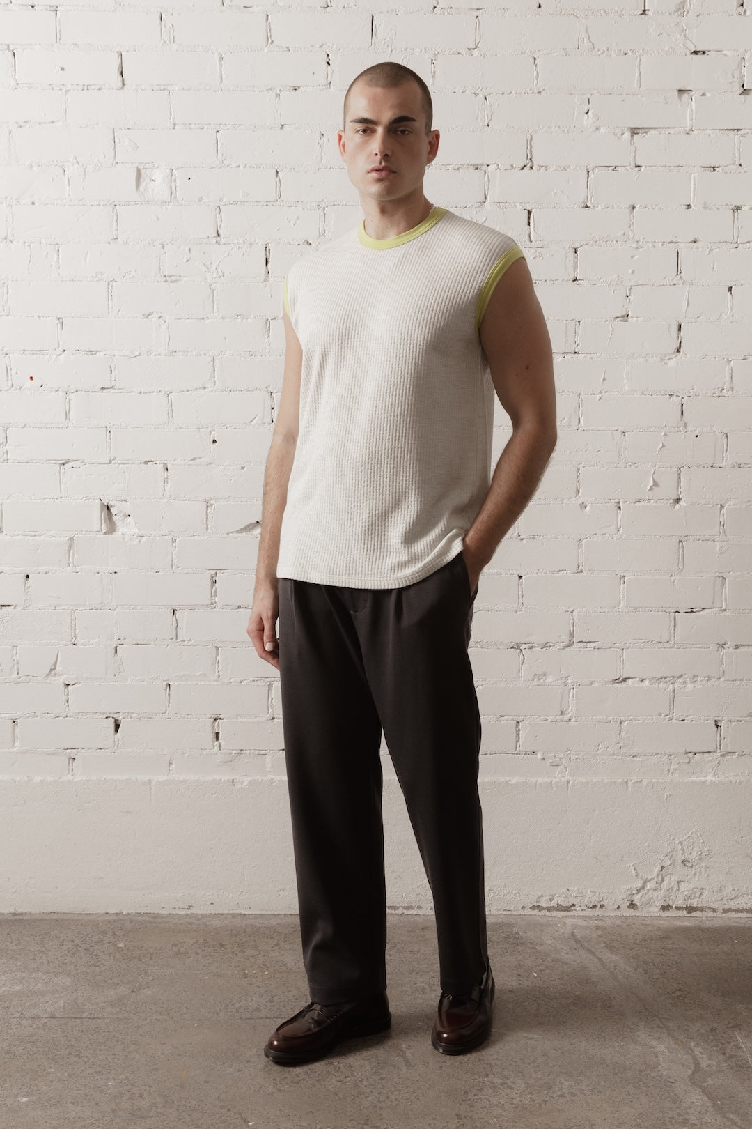 Men's Merino Rib Tank - Ash Heather (Pre-order)