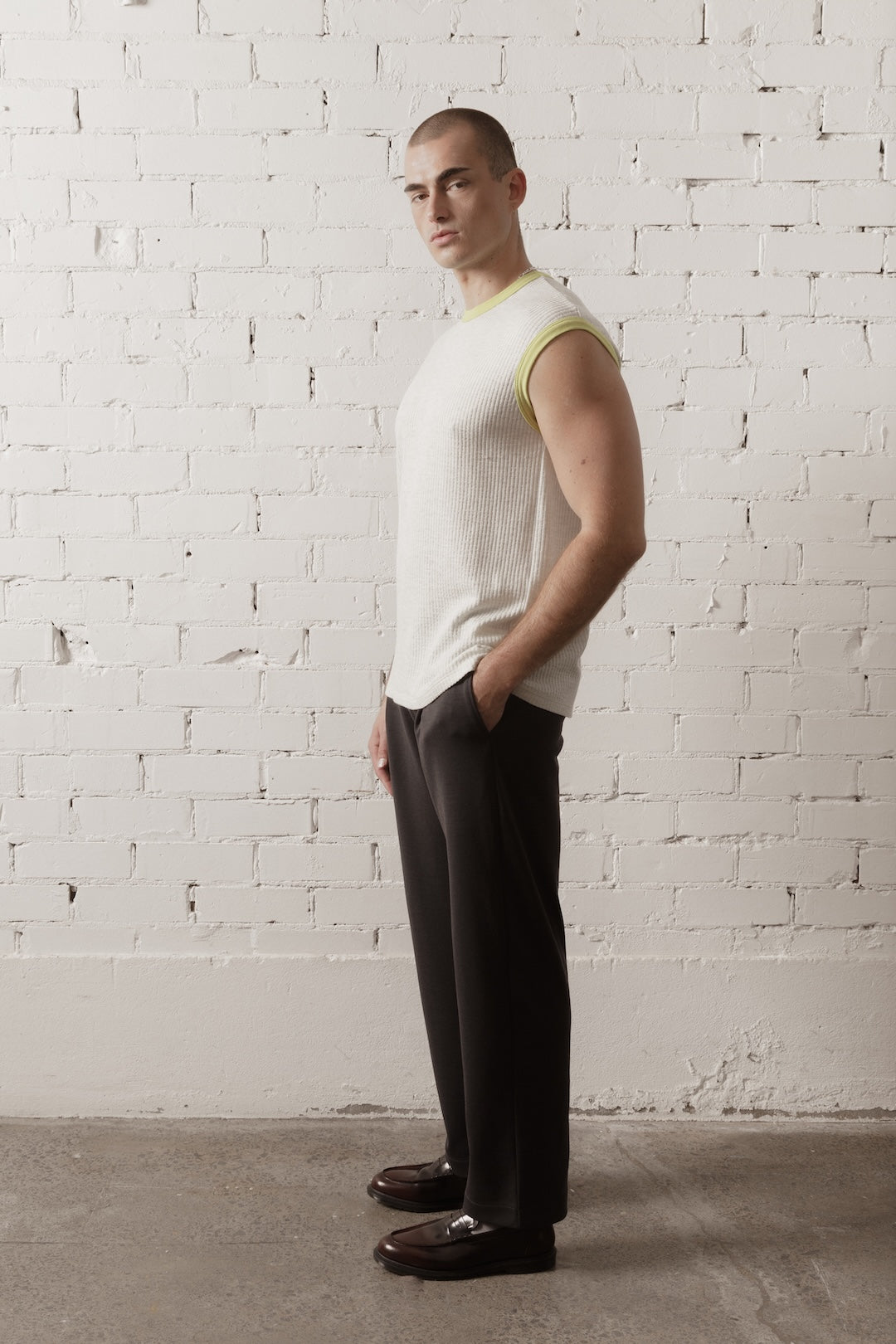 Men's Merino Rib Tank - Ash Heather (Pre-order)