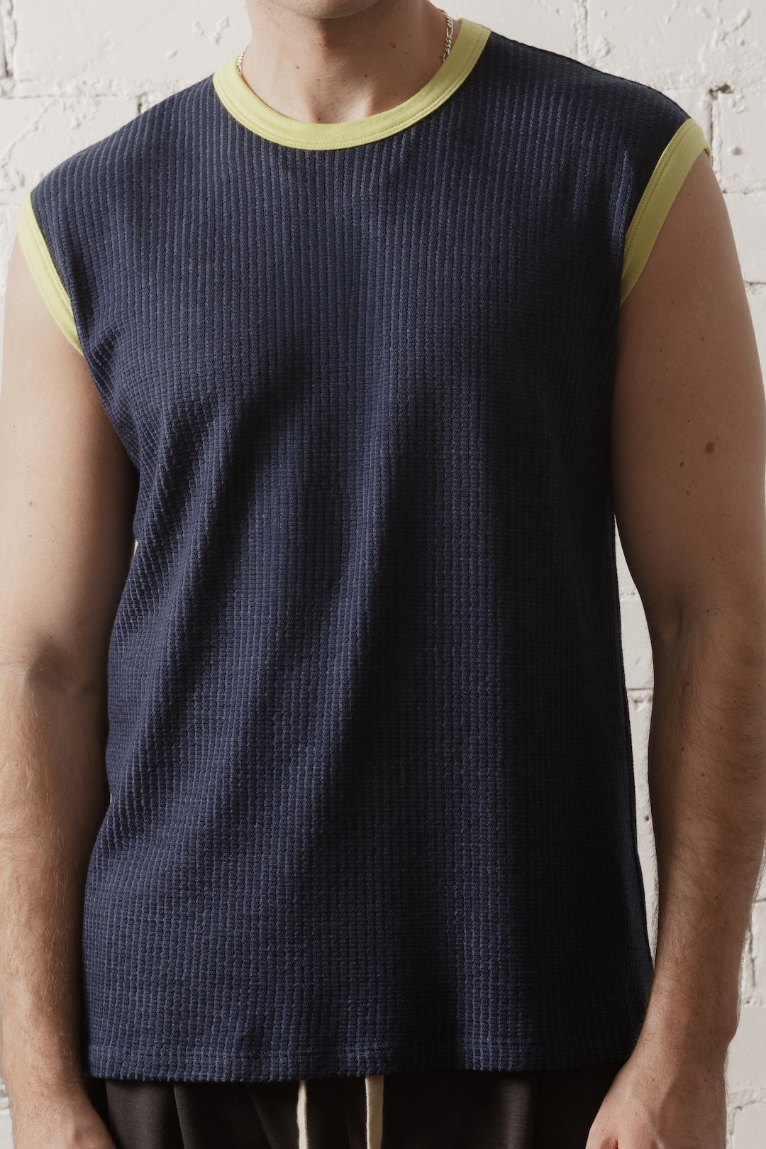 Men's Merino Rib Tank - Navy Heather (Pre-order)