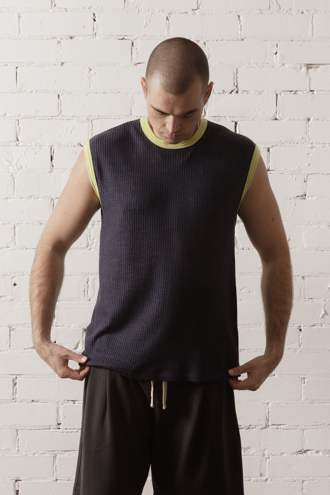 Men's Merino Rib Tank - Navy Heather (Pre-order)