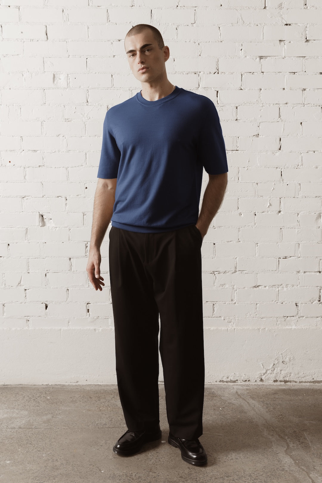 Men’s Short Sleeve Merino Sweatshirt - Deep Klein