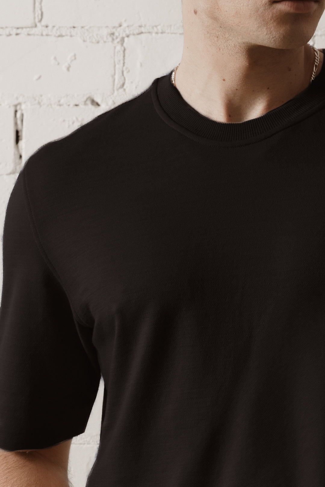 Men’s Short Sleeve Merino Sweatshirt - Black