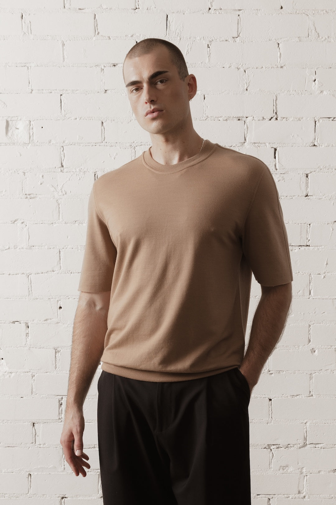 Men’s Short Sleeve Merino Sweatshirt - Clay