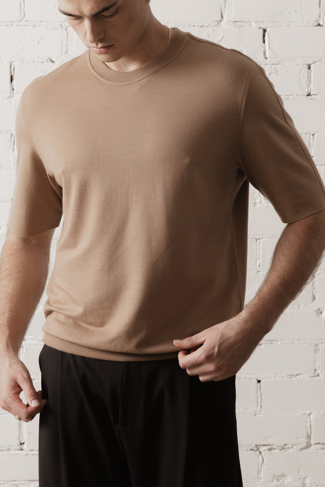 Men’s Short Sleeve Merino Sweatshirt - Clay
