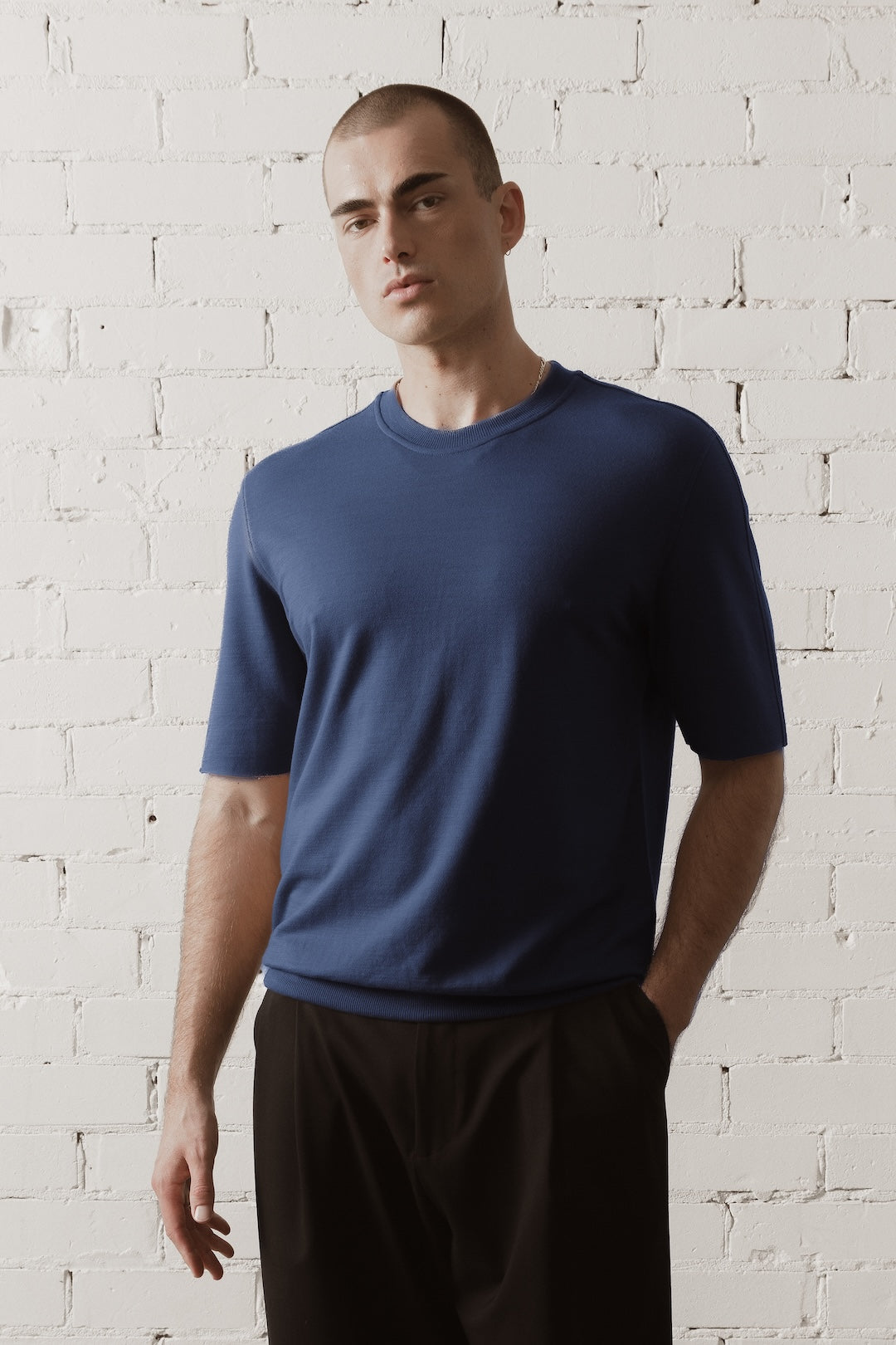 Men’s Short Sleeve Merino Sweatshirt - Deep Klein