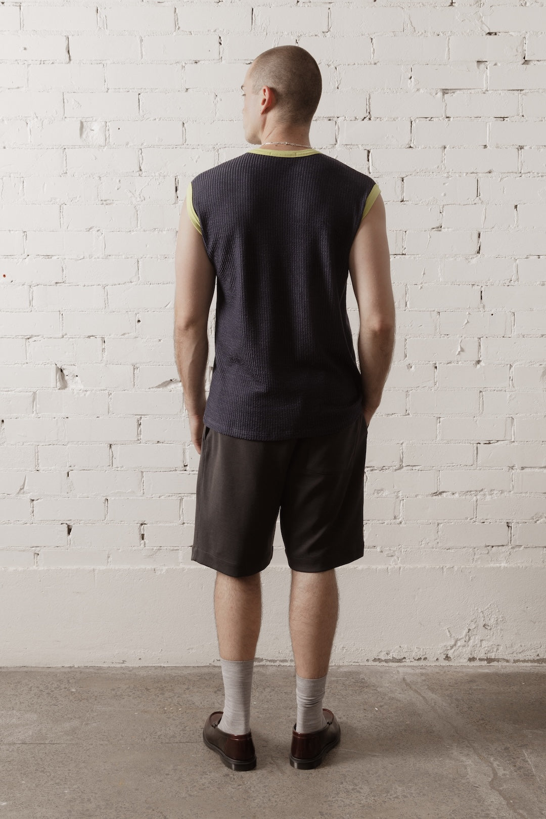 Men's Merino Rib Tank - Navy Heather (Pre-order)