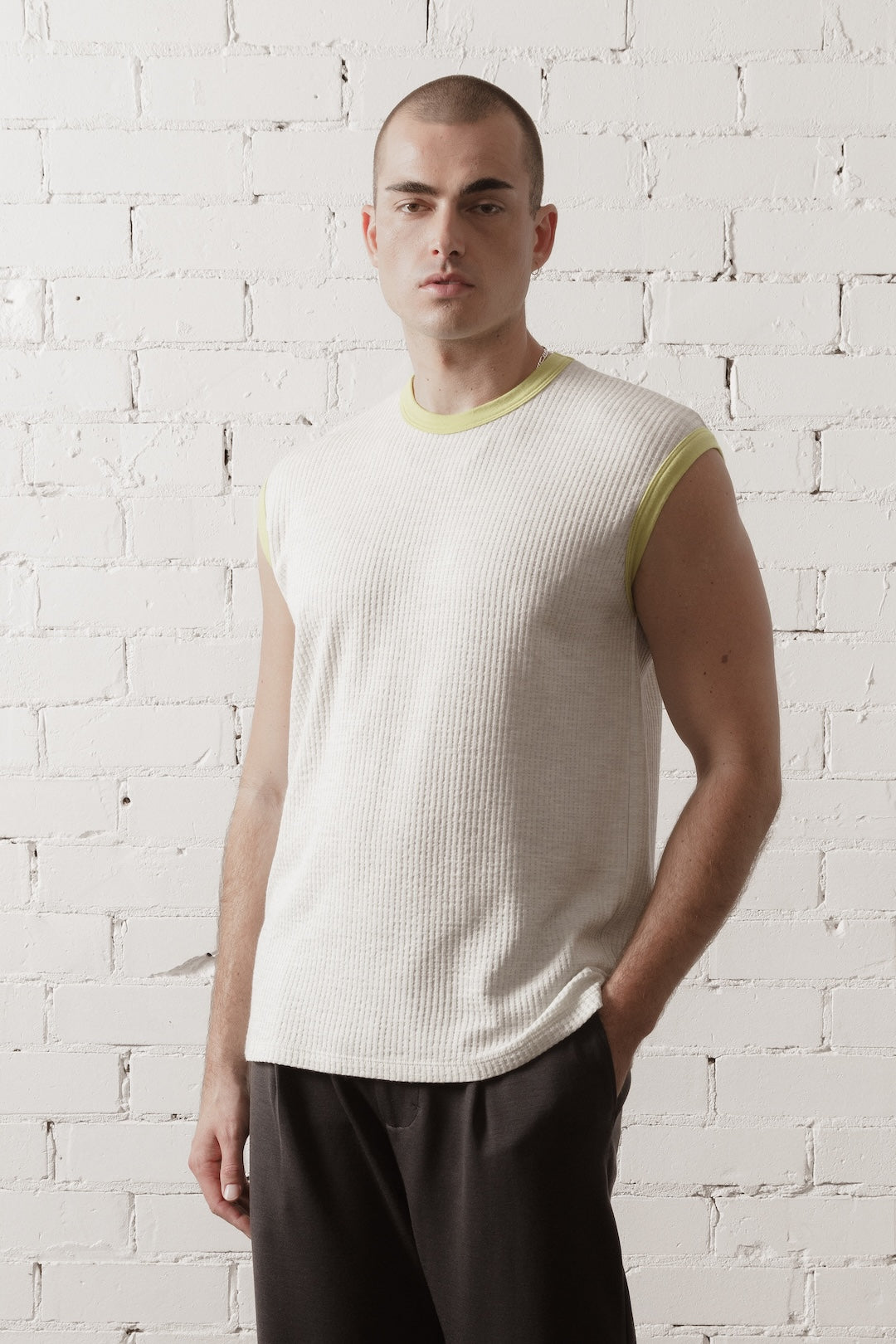 Men's Merino Rib Tank - Ash Heather (Pre-order)