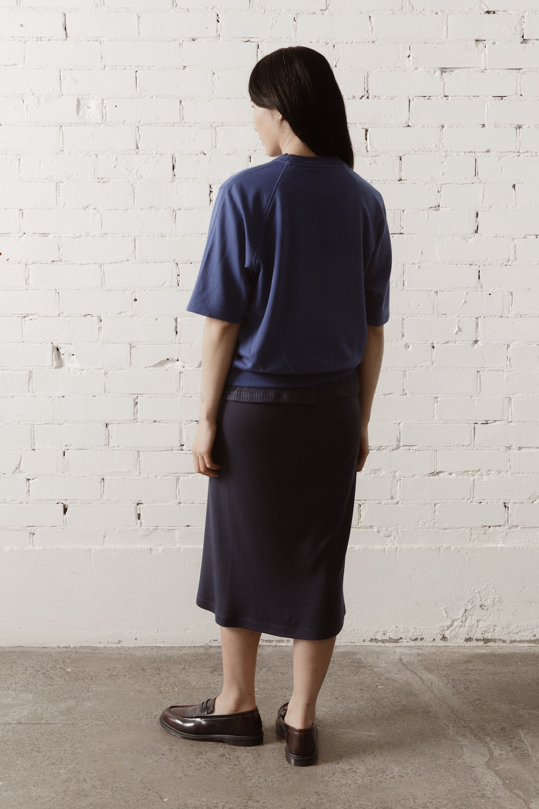 Women’s Short Sleeve Merino Sweatshirt - Deep Klein