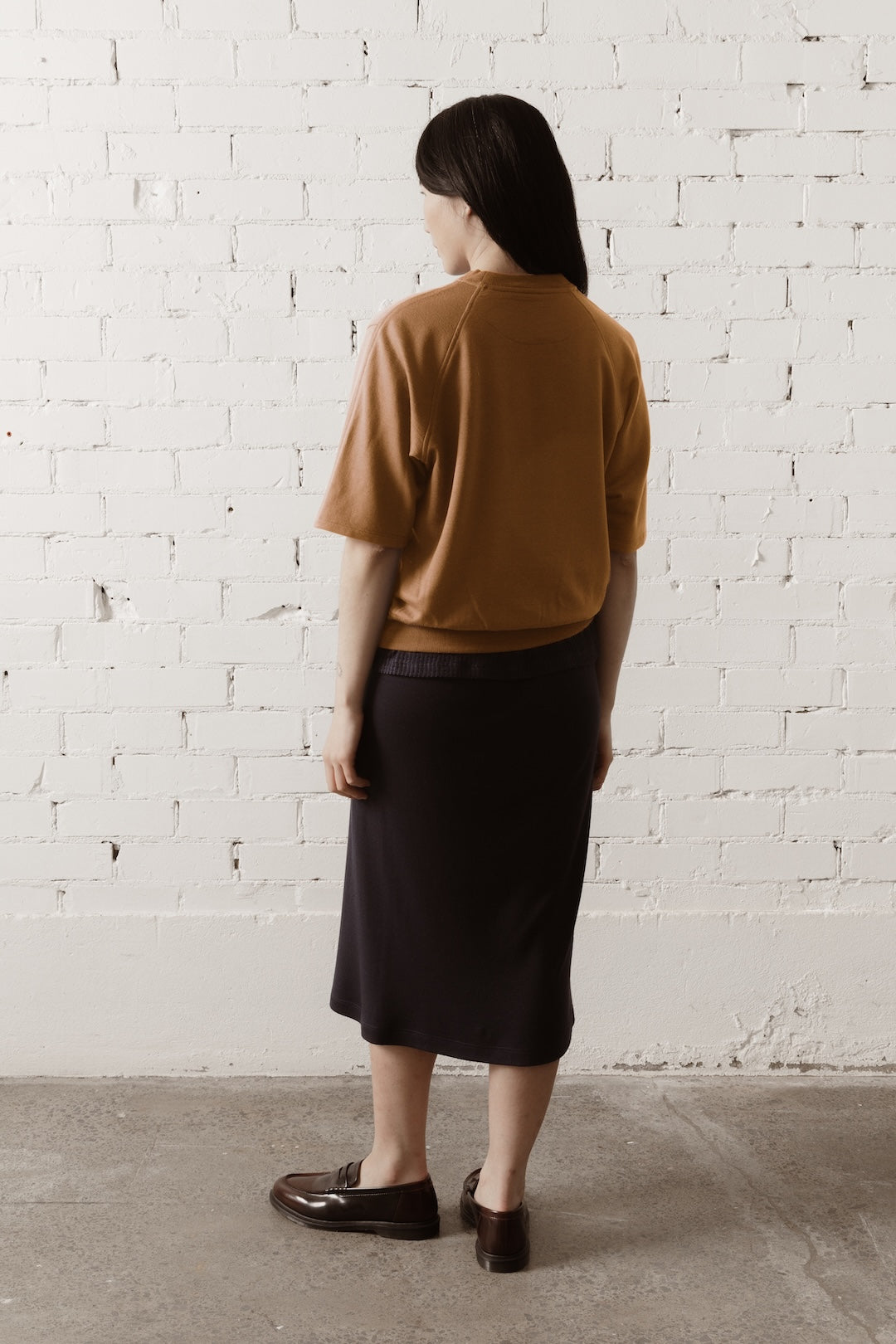 Women’s Short Sleeve Merino Sweatshirt - Saffron