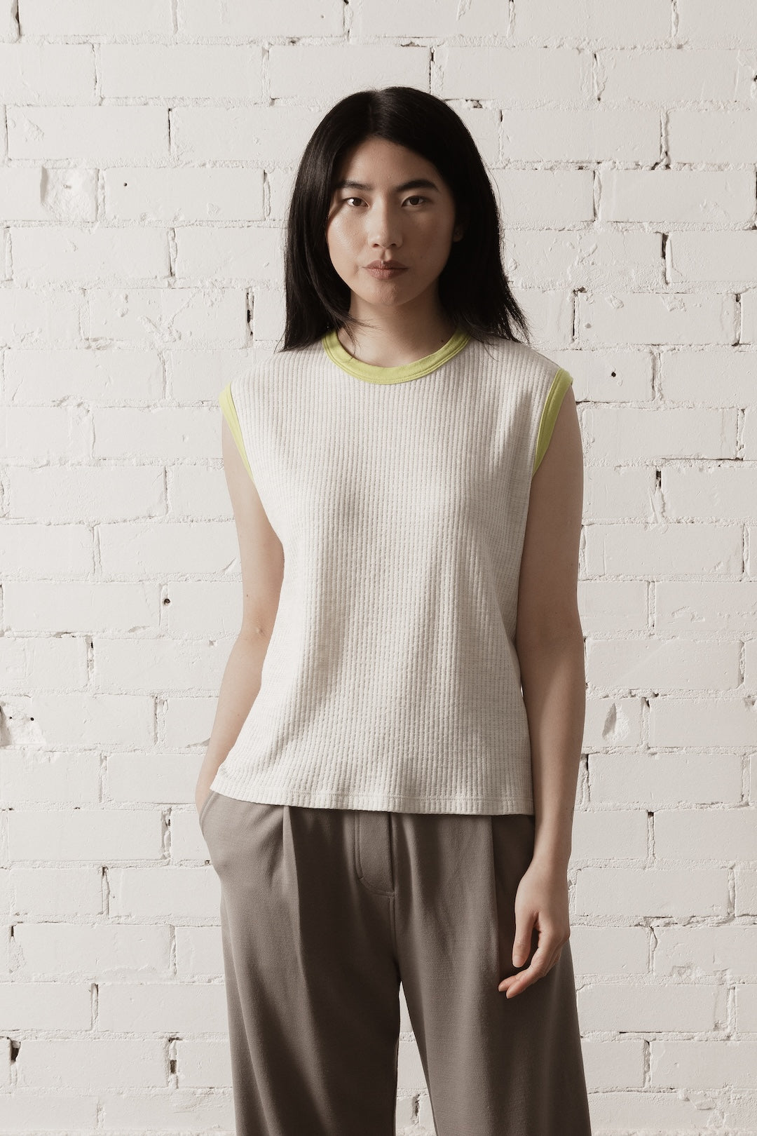 Women's Merino Rib Tank - Ash Heather (Pre-order)