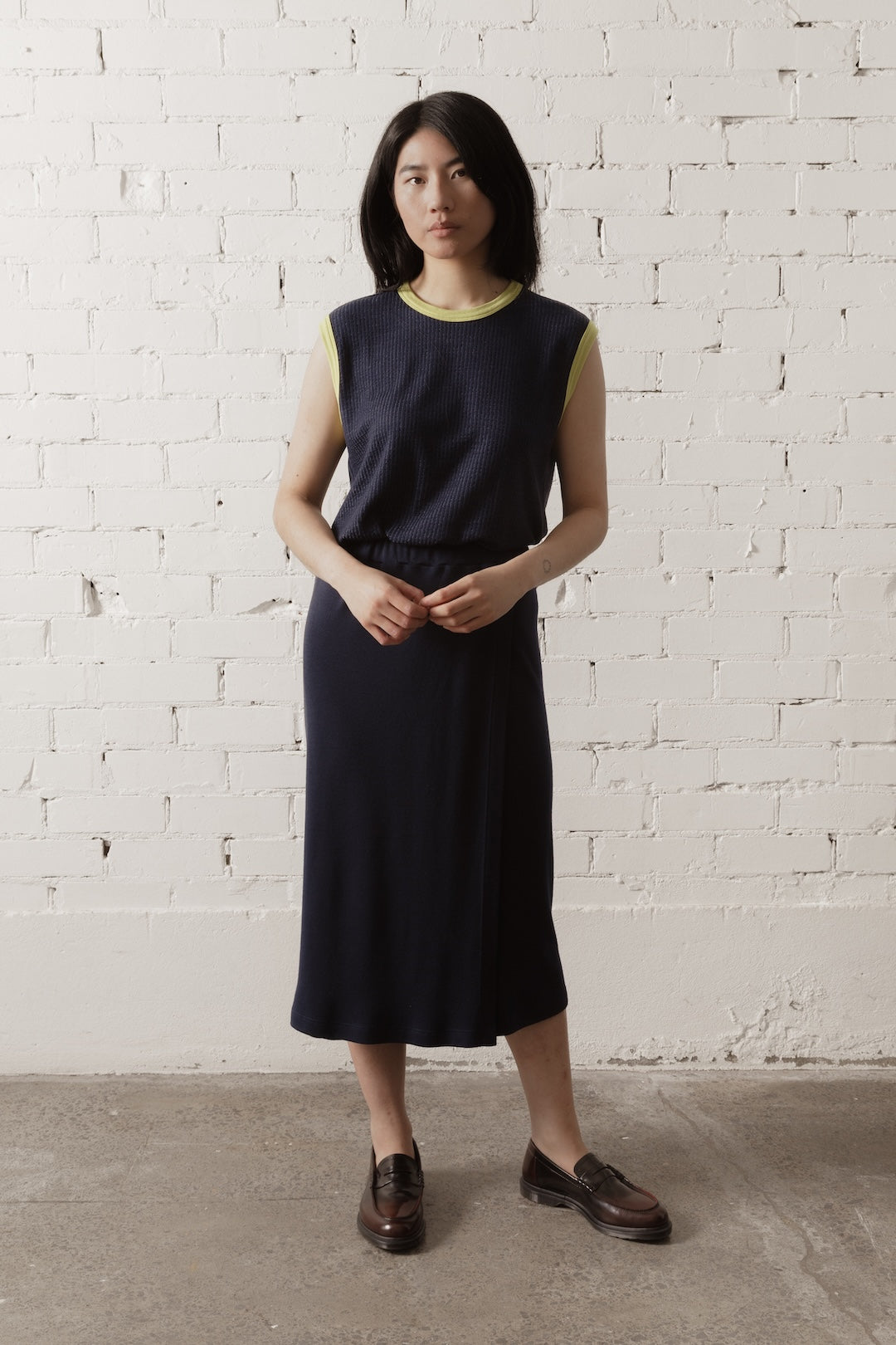 Women's Merino Wrap Skirt - Navy Heather (Pre-order)